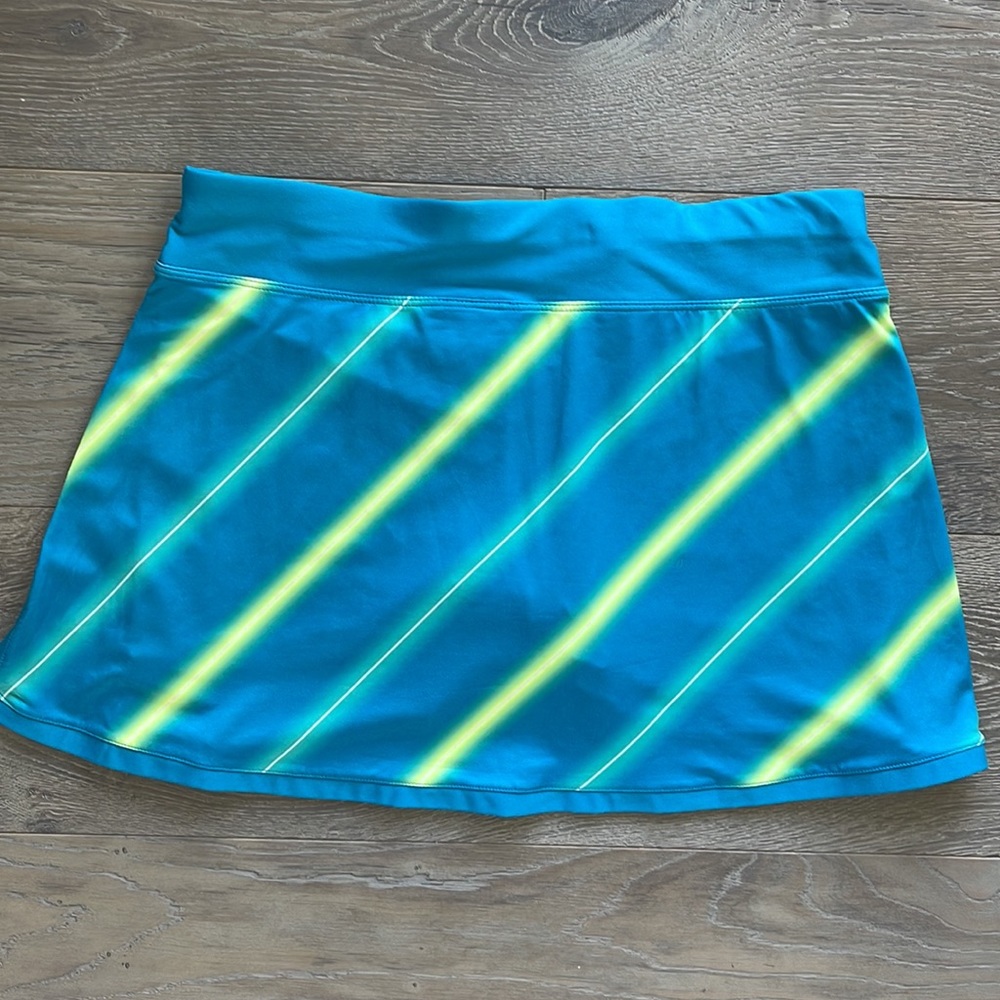 Nike Dri-Fit Turquoise w/Neon Stripes Athletic Tennis Skort-M Top Sold Separate - Picture 7 of 7